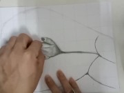 Preview 2 of Hot girl love finger in the ass | draw female body | draw female figure
