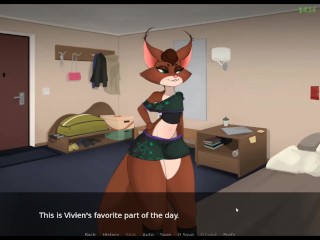 Viv the Game [ Hentai Furry PornPlay] Ep.1 ブラジャーのないホットなレズビアンの女の子