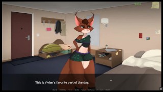 Viv the game [Hentai Furry game PornPlay] Ep.1 hot girl without bra and creepy subway people