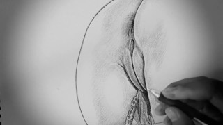 Милый цветочный рисунок Техника рисования карандашом женская фигура рисование 5-кратная скорость процесса рисования