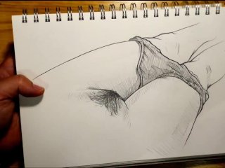 masturbation, drawing, tight pussy, hentai