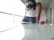 Preview 1 of Nicolly Nogueira TS Ass Rides Big Dick