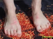 Preview 1 of Fox's Flamin Hot Chee-Toes - Cheeto Crush Foot Worship - preview