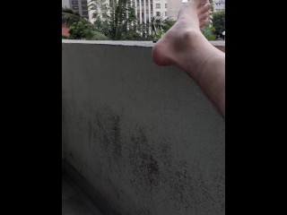 Flashing Masturbating at Balcony near many Building 2