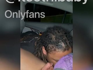 Slim Ebony Stepsister made her Stepbrother Eat her Pussy outside the Bar @itsethibaby Onlyfans
