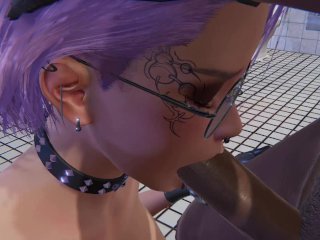 Toilet slut_interracial double_penetration