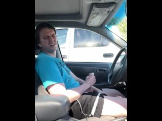 Jerking off in parking out