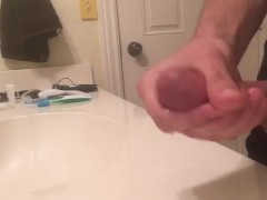 big cut cock dripping hot cum masturbation