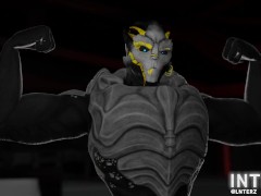 Male Turian Short Muscle Growth Animation
