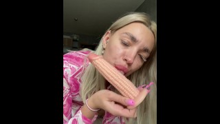 Lovely Blonde Who Enjoys Deep Dick Sucking