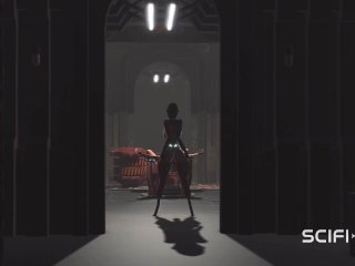 Super fuck system and futa sex robot in action