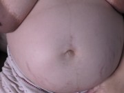 Preview 1 of 9 month pregnant wife showing to you her huge boobs and hairy pussy! Fuck her please