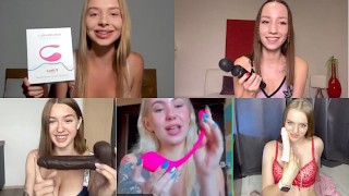 S’amuser avec les filles lors d’un appel vidéo. Californiababe, Kate Quinn, Bella Mur et Katy Milligan