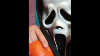Ghostface fingers, fucks pumpkin pussy