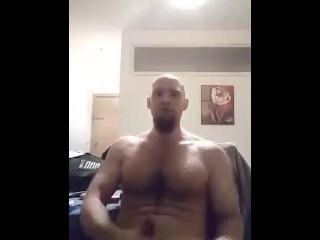 big cock, masturbation, muscle man, vertical video