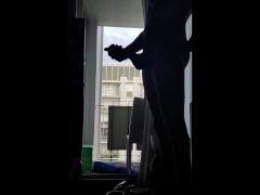 johnholmesjunior caught in daytime solo show with open window for neighbors huge monster cock load