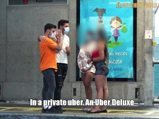 Two Hot Mexican Teens Picked Up From The Bus Stop To Have A Unforgettable FOURSOME screenshot number 1