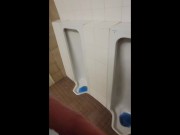 Preview 1 of johnholmesjunior showing cock off in busy public mens bathroom out in whiterock