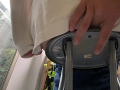 A person with a strong libido who takes off his underwear during a zoom meeting (1)