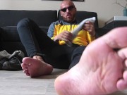 Preview 6 of Man's scent (6) - showing off my feet and smelling my socks.