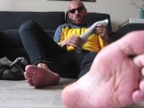 Man's scent (6) - showing off my feet and smelling my socks.