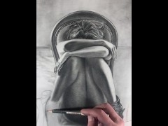 OMG i can't believe this video Pencil drawing of a sitting girl