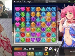 Gamer Girl Plays Huniepop and Uses a Vibrator While_Playing