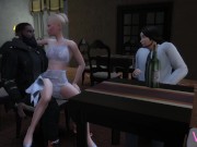 Preview 3 of Cuckold masturbates while BBC fucks his blonde wife at the restaurant