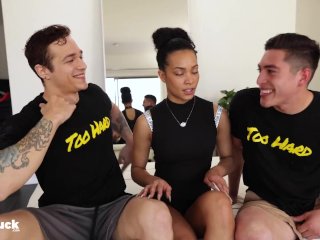 threesome, mmf, ass fuck, interracial