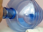 Preview 3 of could not resist and passionately fucked a water cooler! big cock and bootle cumshot💦