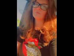 Milf- hair flowing while driving