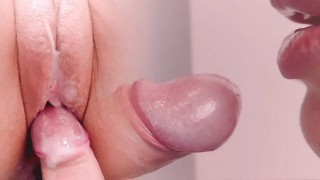 Best Relaxing Blowjob Ever - Cumshot im Pussy Close Up POV