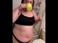 Getting dressed after the shower