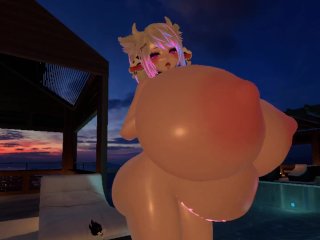 belly expansion, vrchat, big ass, big boobs