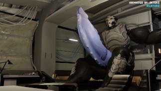 Male Turian Muscle Hyper Growth Animation