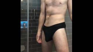 18 boy jerk off big dick in the toilet