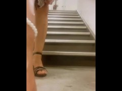 Video Corporate Girl Celebrates Pay Raise with High Risk Pissing