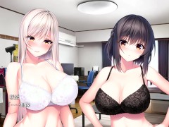 【エロゲー Role player:とろろ姉妹の粘膜ポトレ(体験版)動画3】二人のムチムチ爆乳下着姿がエロすぎる！そして採寸を始めるが・・(爆乳コスプレイヤー抜きゲー ぐりぐちゃLIVE！実況プレイ - Screenshot 13 of 16 - Hentai Gameplay