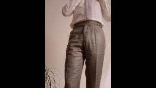 Undressing: taking of my suit after a long day