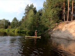 Голая прогулка на сапе по лесной реке - Screenshot 3 of 16 - Naked Girls