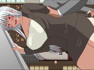 hentai game, bukkake, big boobs, cum