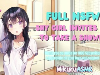 [NSFW] Shy Girl Invites you to take a shower│Lewd│Kissing│Wet│Moaning│FTM