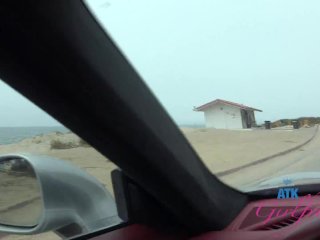 Fun Drive Along the Coast with Hairy Pornstar Pearl Sage Who Gets HerPussy Touched and ReadyFor A