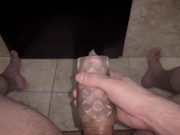 Preview 5 of POV: Filling Condom and Fucking Pocket Pussy Toy (Condom Playing)