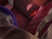 Preview 5 of Crossover Konan & Pieck double licking + threesome cowgirl and facesitting