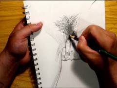 Playing with my hairy pussy