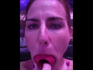 babe, vertical video, kong toy, open wide