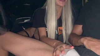 Young SLUT Blonde SUCKS And FUCKS A BIG COCK For A Ride In The Car After The Party