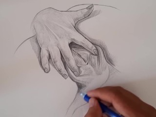 Love your Finger in my Ass during Cowgirl,beautiful Fat Hand Pencil drawing,HD Porn,Verified Amateur