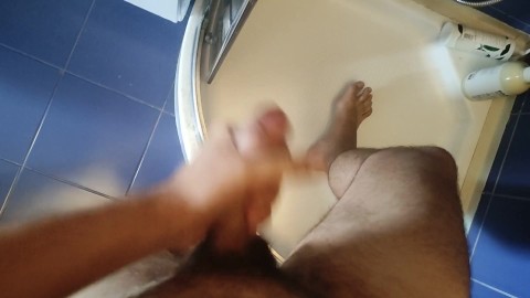 Horny guy with nice, hot cock need to fuck his his toy and cuming outside 